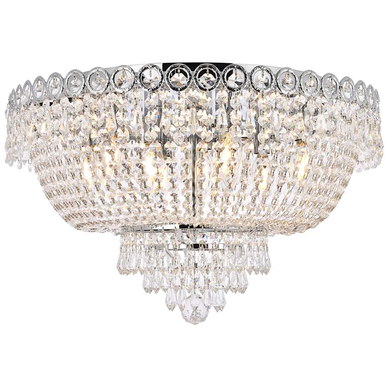 Image 1 Century 9 Lt Chrome Flush Mount Clear