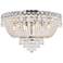Century 9 Lt Chrome Flush Mount Clear