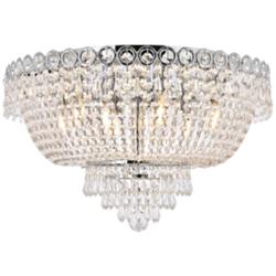 Century 9 Lt Chrome Flush Mount Clear