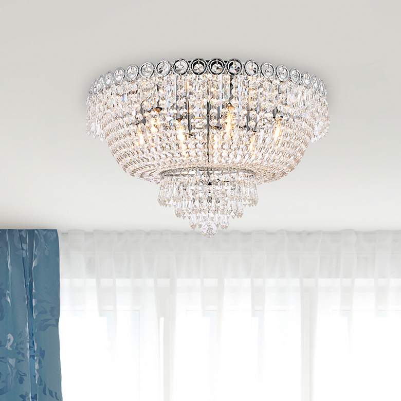 Image 1 Century 9 Lt Chrome Flush Mount Clear