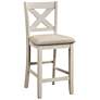 Century Antique White 5-Piece Bar Dining Table and Chair Set