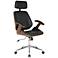 Century Black Faux Leather Adjustable Swivel Office Chair