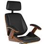 3_Century Black Faux Leather Adjustable Swivel Office Chair more views