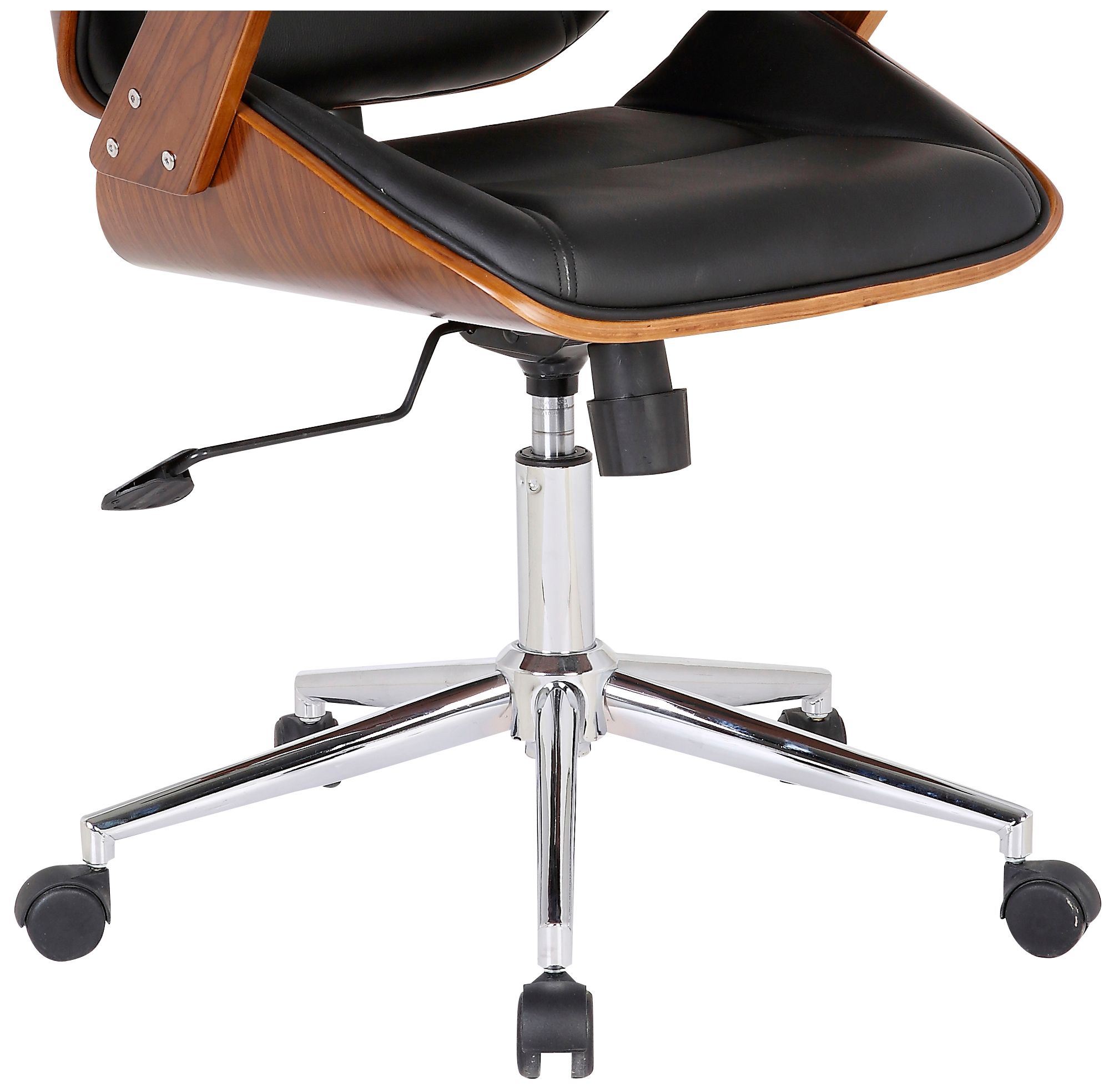 Image 5 Century Black Faux Leather Adjustable Swivel Office Chair more views