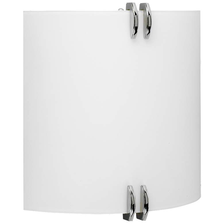 Image 1 Century LED Sconce - Polished Chrome Finish - White Acrylic Shade