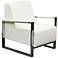 Century White Bonded Leather Accent Chair