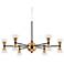 Cepeaul 23 1/2" Wide Matte Black and Brass LED Chandelier