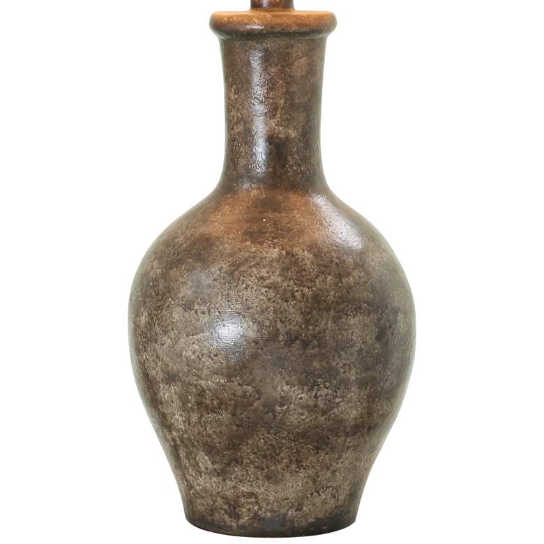Image 3 Cepeda Cordovan Brown Hydrocal Vase Table Lamp more views