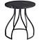 Cera 19" Wide Black Marble Accent Table