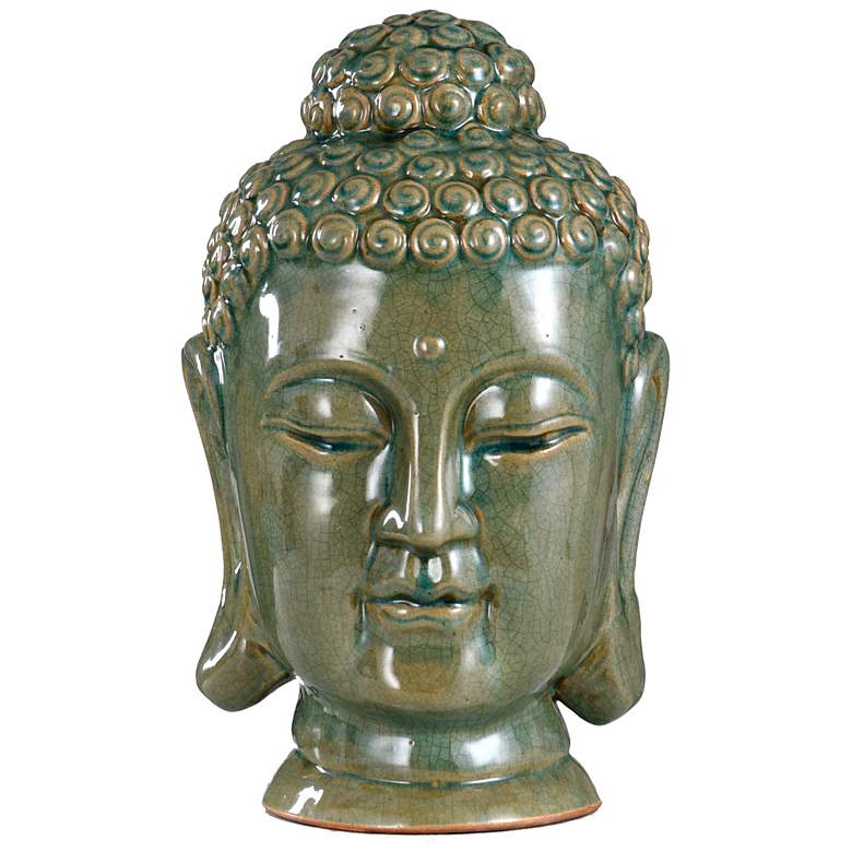 Image 1 Ceramic Buddha - Multi-Green Finish