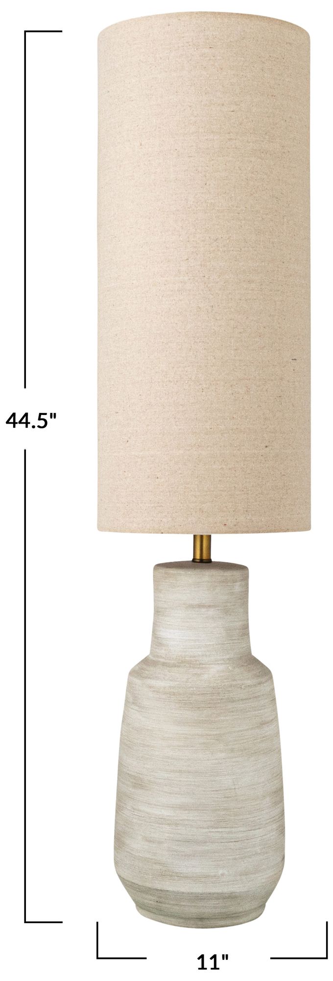 Image 4 Ceramic Floor Lamp with Linen Shade, San more views