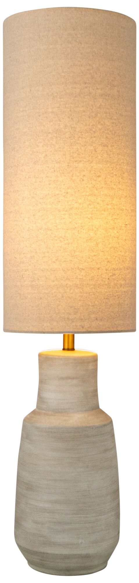 Image 7 Ceramic Floor Lamp with Linen Shade, San more views