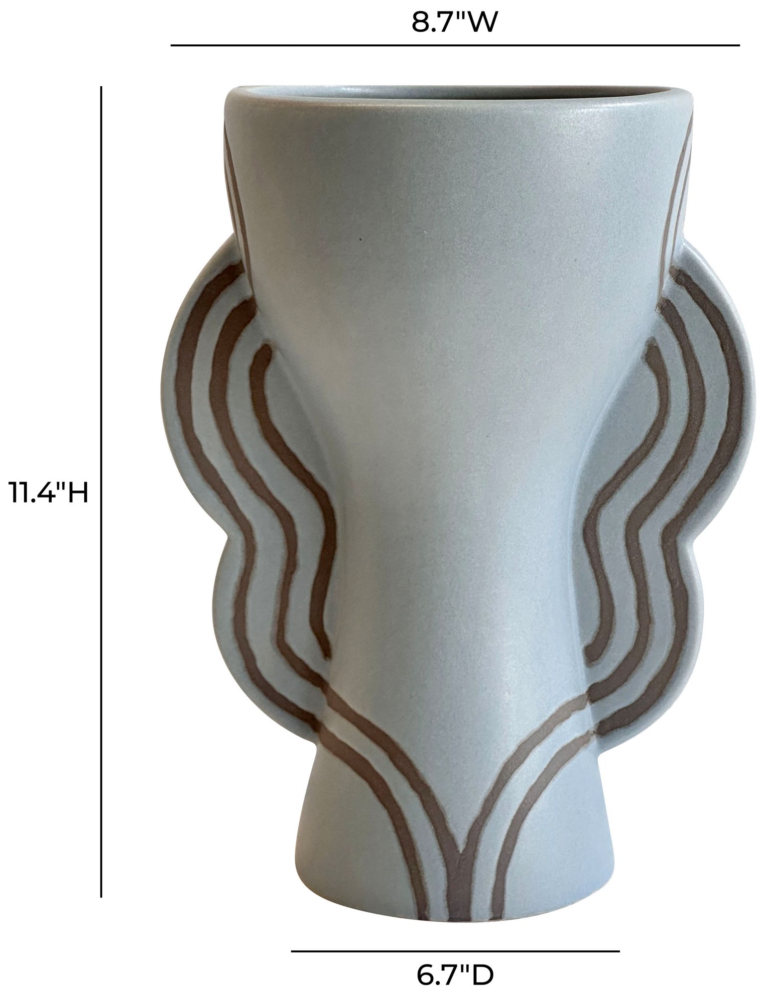 Image 3 Ceramic Line Art Goblet Vase more views