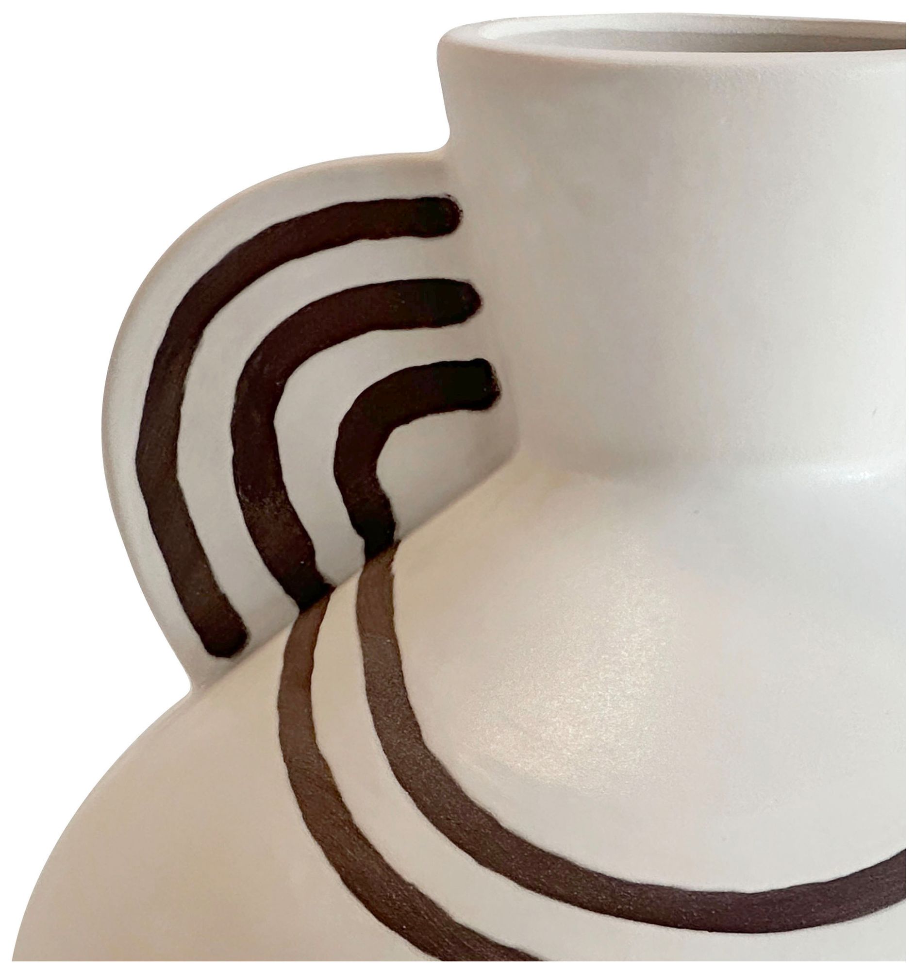 Image 5 Ceramic Line Art Wide-Bodied Vase more views