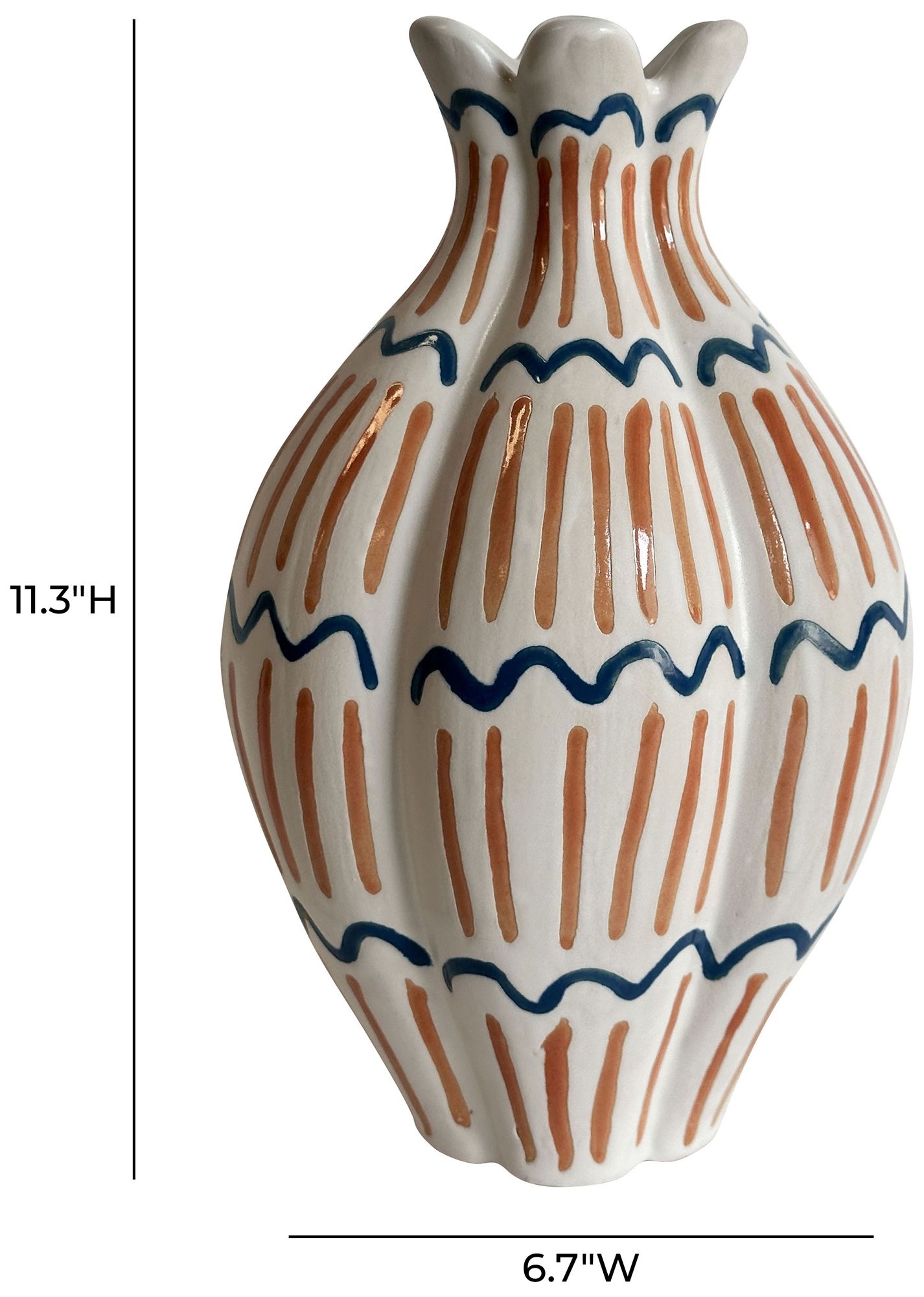 Image 3 Ceramic Roman Coral Vase more views