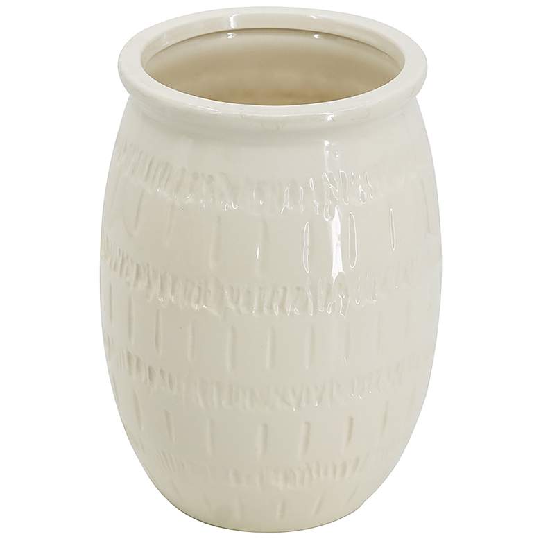 Image 1 Ceramic Vase 8x8x11" White