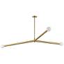 1_Cerberus 62" Wide Aged Brass 3-Light Chandelier