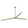 Cerberus 62" Wide Aged Brass 3-Light Chandelier