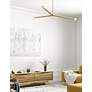 Thumbnail2 of Cerberus 62" Wide Aged Brass 3-Light Chandelier more views