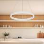1_Cerchio 17 3/4" Wide White LED Pendant Light