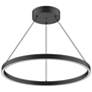 2_Cerchio 23 3/4" Wide Black LED Ring Pendant Light