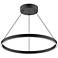 Cerchio 23 3/4" Wide Black LED Ring Pendant Light