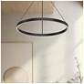 1_Cerchio 23 3/4" Wide Black LED Ring Pendant Light