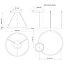 3_Cerchio 23 3/4" Wide Black LED Ring Pendant Light more views