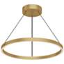 2_Cerchio 23 3/4" Wide Brushed Gold Ring LED Pendant Light