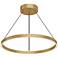 Cerchio 23 3/4" Wide Brushed Gold Ring LED Pendant Light