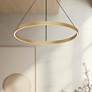 1_Cerchio 23 3/4" Wide Brushed Gold Ring LED Pendant Light