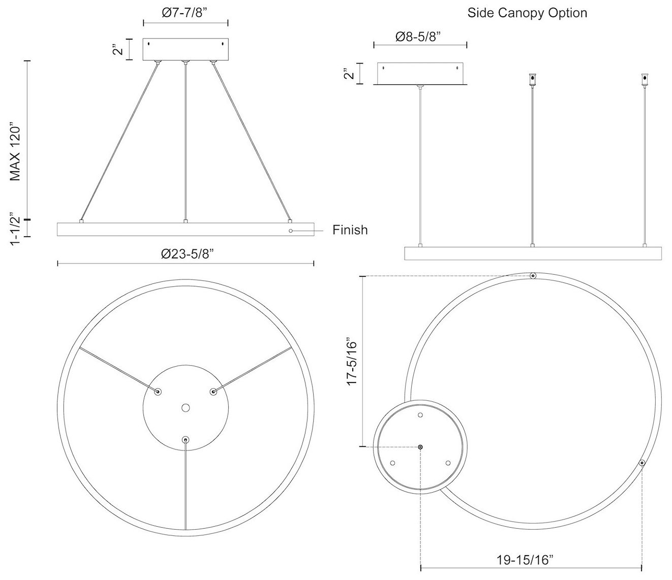 Image 3 Cerchio 23 3/4" Wide Brushed Gold Ring LED Pendant Light more views
