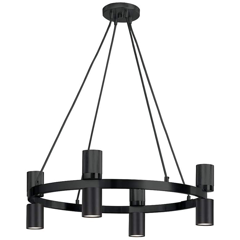 Image 1 Cerelia 24" Wide 8 Light Matte Black Chandelier