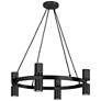 1_Cerelia 24" Wide 8 Light Matte Black Chandelier