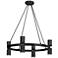 Cerelia 24" Wide 8 Light Matte Black Chandelier