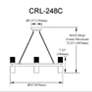 2_Cerelia 24" Wide 8 Light Matte Black Chandelier more views