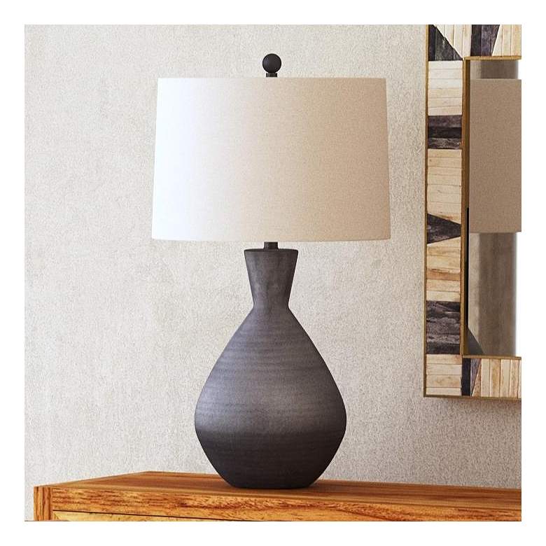 Image 2 Ceres Dark Gray Vase Table Lamp