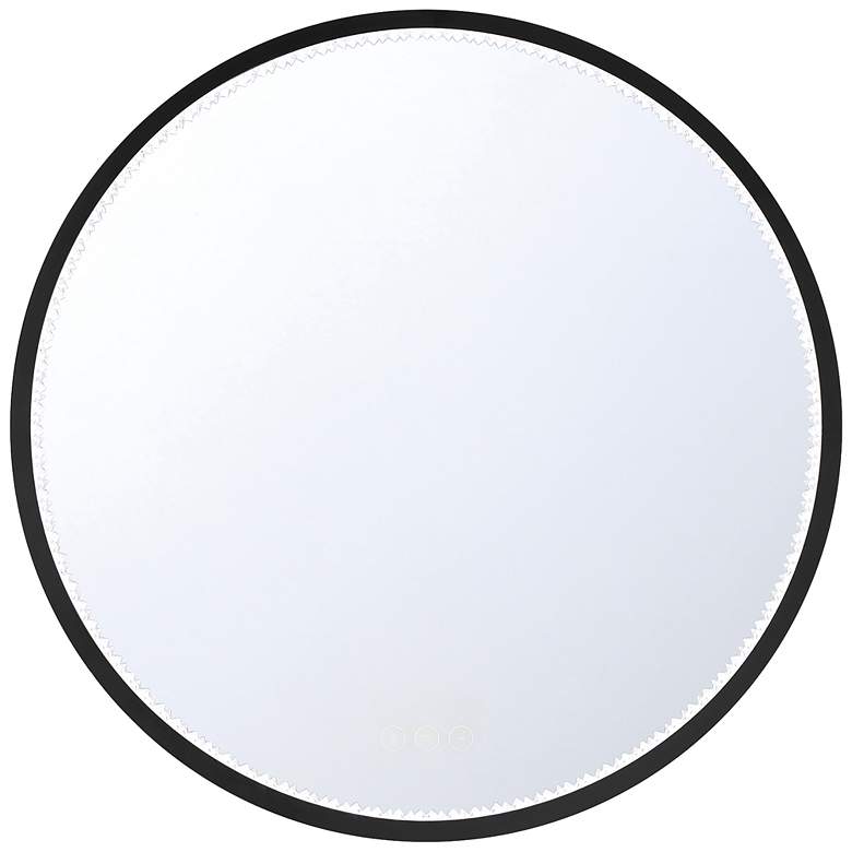 Image 1 Cerissa 30" Round Mirror Black
