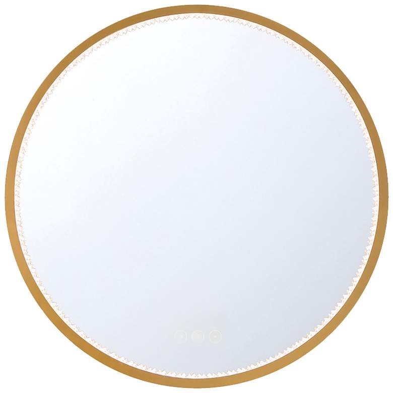 Image 1 Cerissa 30" Round Mirror Gold
