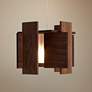 Cerno Abeo 15" Wide Dark Stained Walnut Modern LED Pendant Light