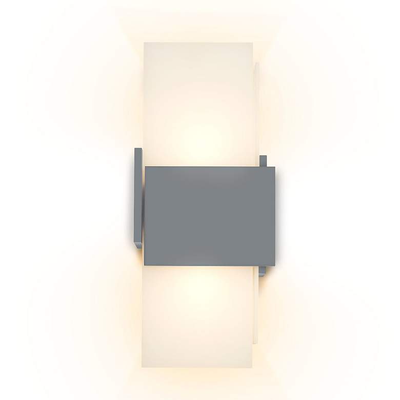 Image 1 Cerno Acuo 16 1/2 inch High Matte Gray LED Outdoor Wall Sconce
