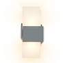 Cerno Acuo 16 1/2" High Matte Gray LED Outdoor Wall Sconce