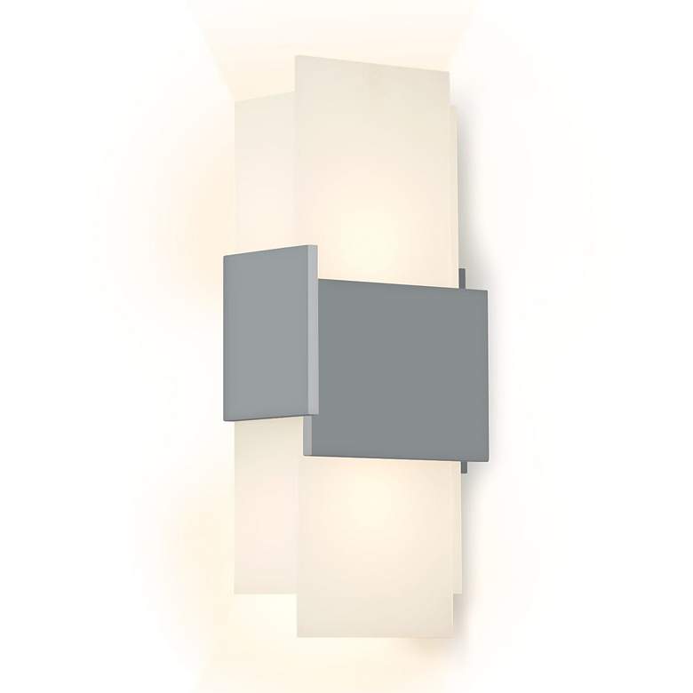 Image 2 Cerno Acuo 16 1/2" High Matte Gray LED Outdoor Wall Sconce more views