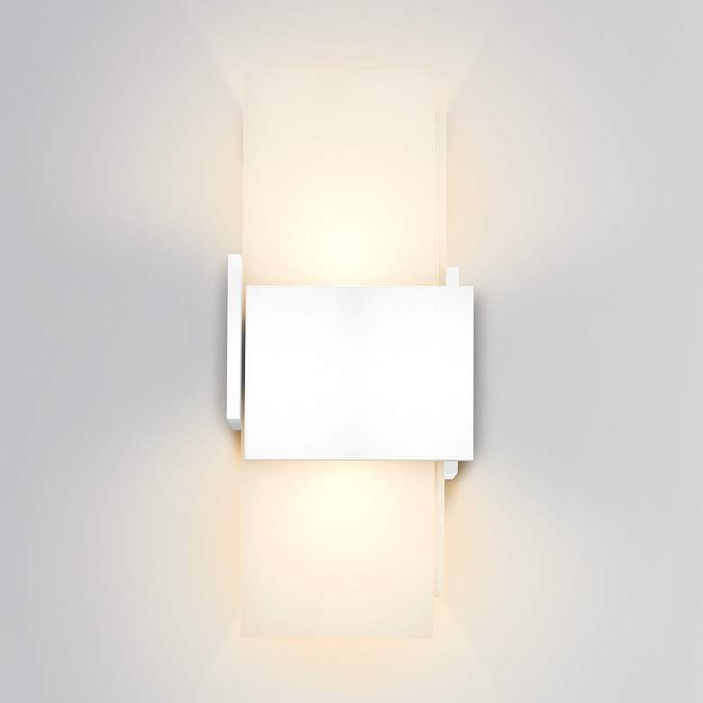Image 1 Cerno Acuo 16 1/2"H Textured White LED Outdoor Wall Sconce