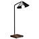 Cerno Adesse Semigloss Black and Walnut LED Table Lamp