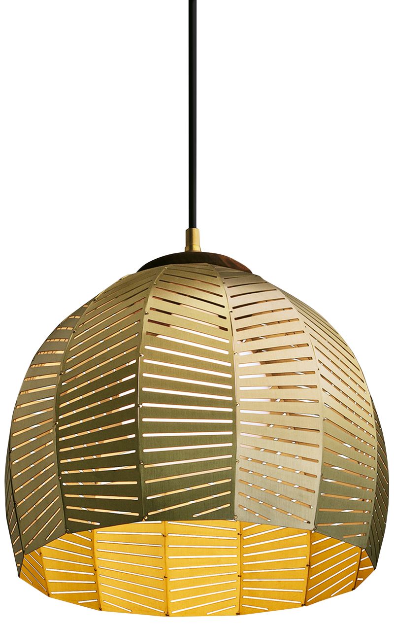 Image 2 Cerno Amicus 12" Wide Dark Stained Walnut LED Mini Pendant