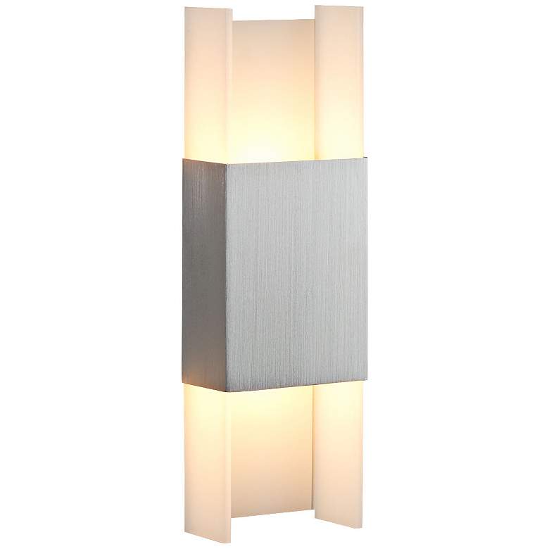 Image 2 Cerno Ansa 15 1/2 inch High Brushed Aluminum LED Wall Sconce