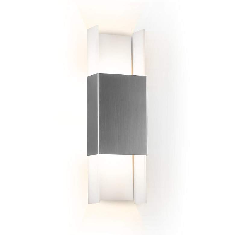 Cerno Ansa 19 1/4&quot;H Stainless Steel LED Outdoor Wall Sconce