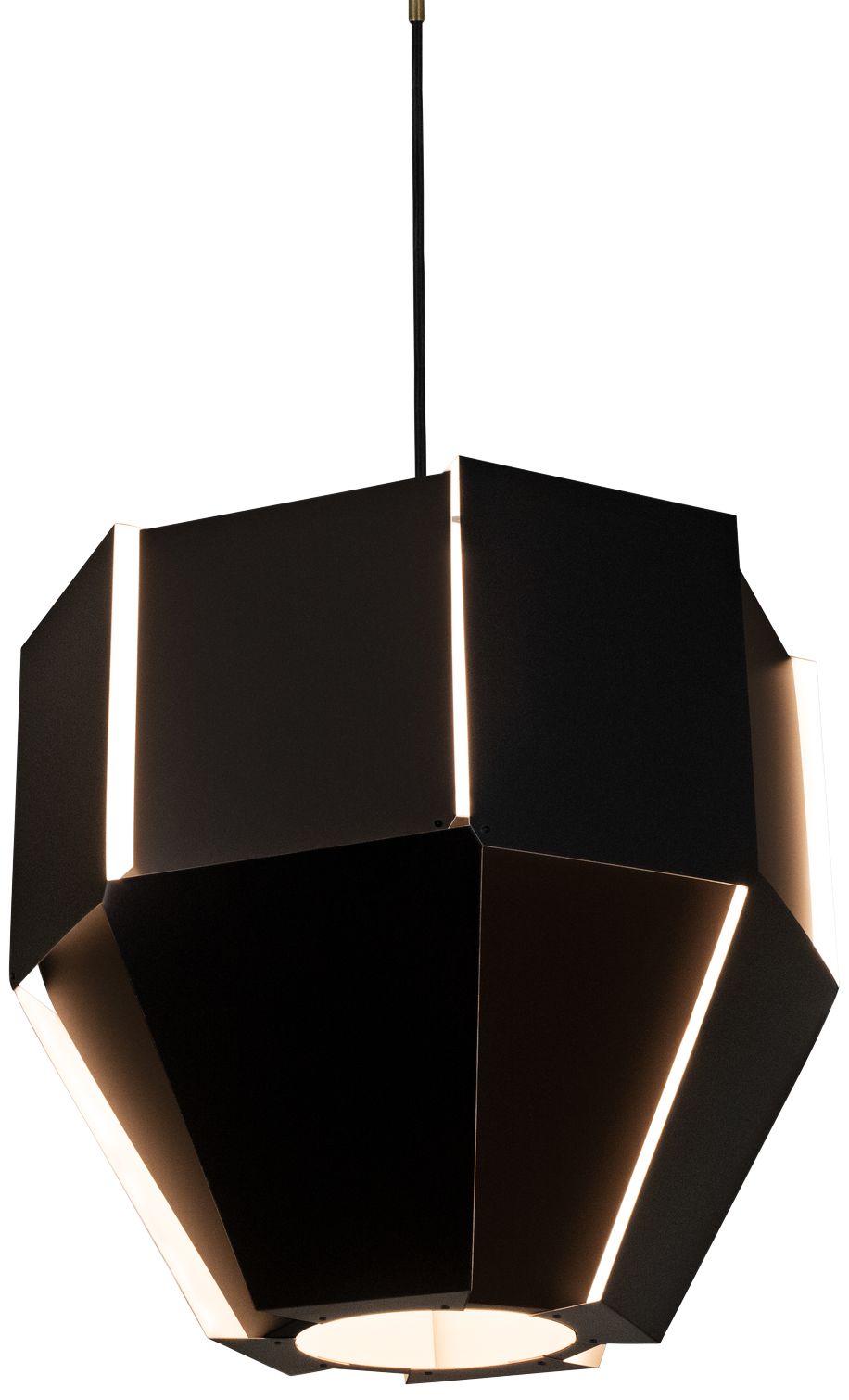 Image 2 Cerno Astrum 11.75"W Matte Black with White LED Mini Pendant