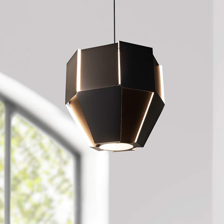 Image 1 Cerno Astrum 11 3/4 inch Wide Matte Black LED Mini Pendant Light